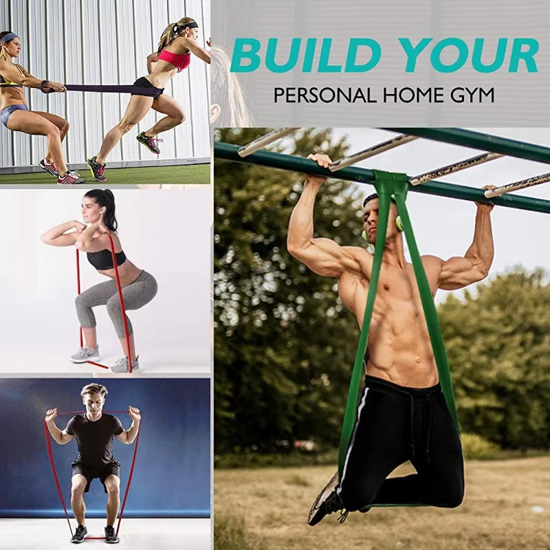 Ultimate Resistance Band Set for Pull-Up Assistance and Home Workouts - Heavy-Duty Stretch Bands for Physical Therapy and Fitness