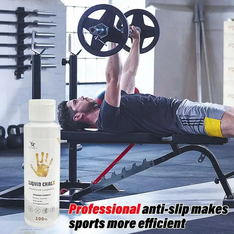 NEW 50/100/200Ml Liquid Chalk Sports Magnesium Powder Fitness Weight Lifting anti Slip Cream Grip Weight Lifting Climbing Gym